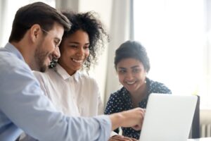 People undergoing cybersecurity training
